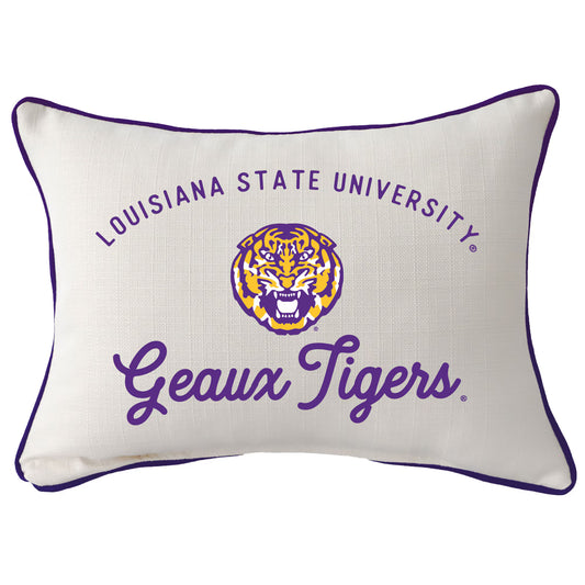 LSU Tigers Retro Throw Pillow