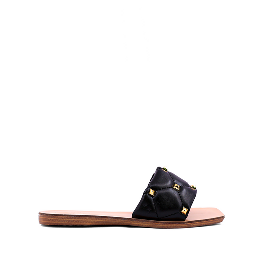 Shu Shop Black Gold Studded Sandal