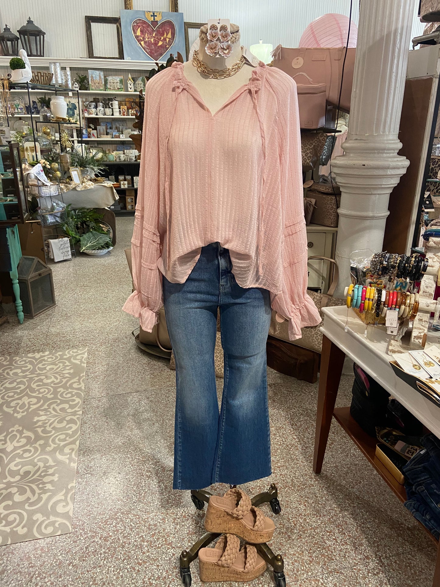 Light Pink Long Sleeve Shirt