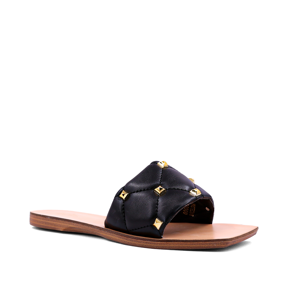 Shu Shop Black Gold Studded Sandal
