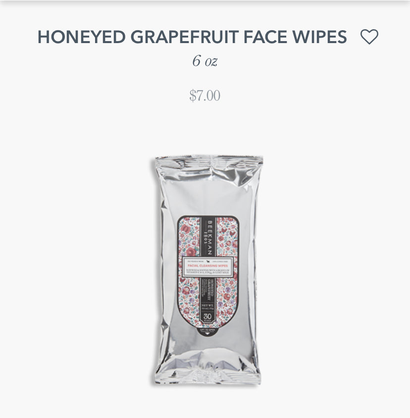 Beekman 1802-Honeyed Grapefruit Face Wipes