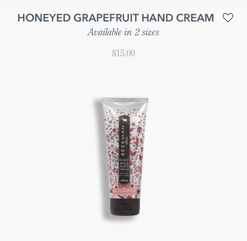 Beekman- Honeyed Grapefruit Hand Cream