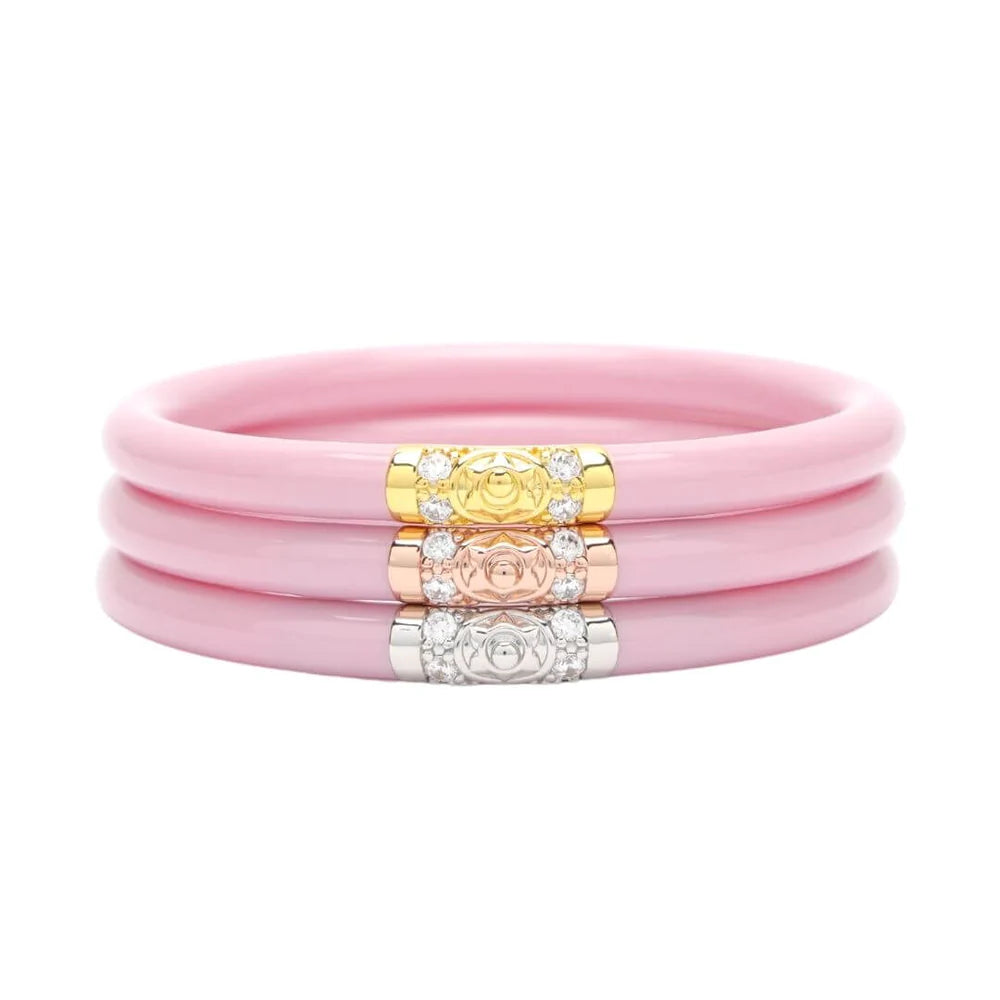 BuDhaGirl Three Kings All Weather Bangles-Pink