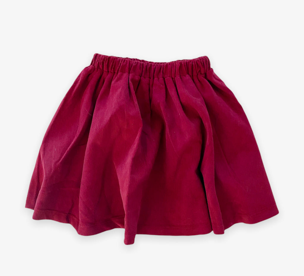 Velvet Fawn Cranberry Mini Cord (Camilla Skirt) – The French Door Franklin