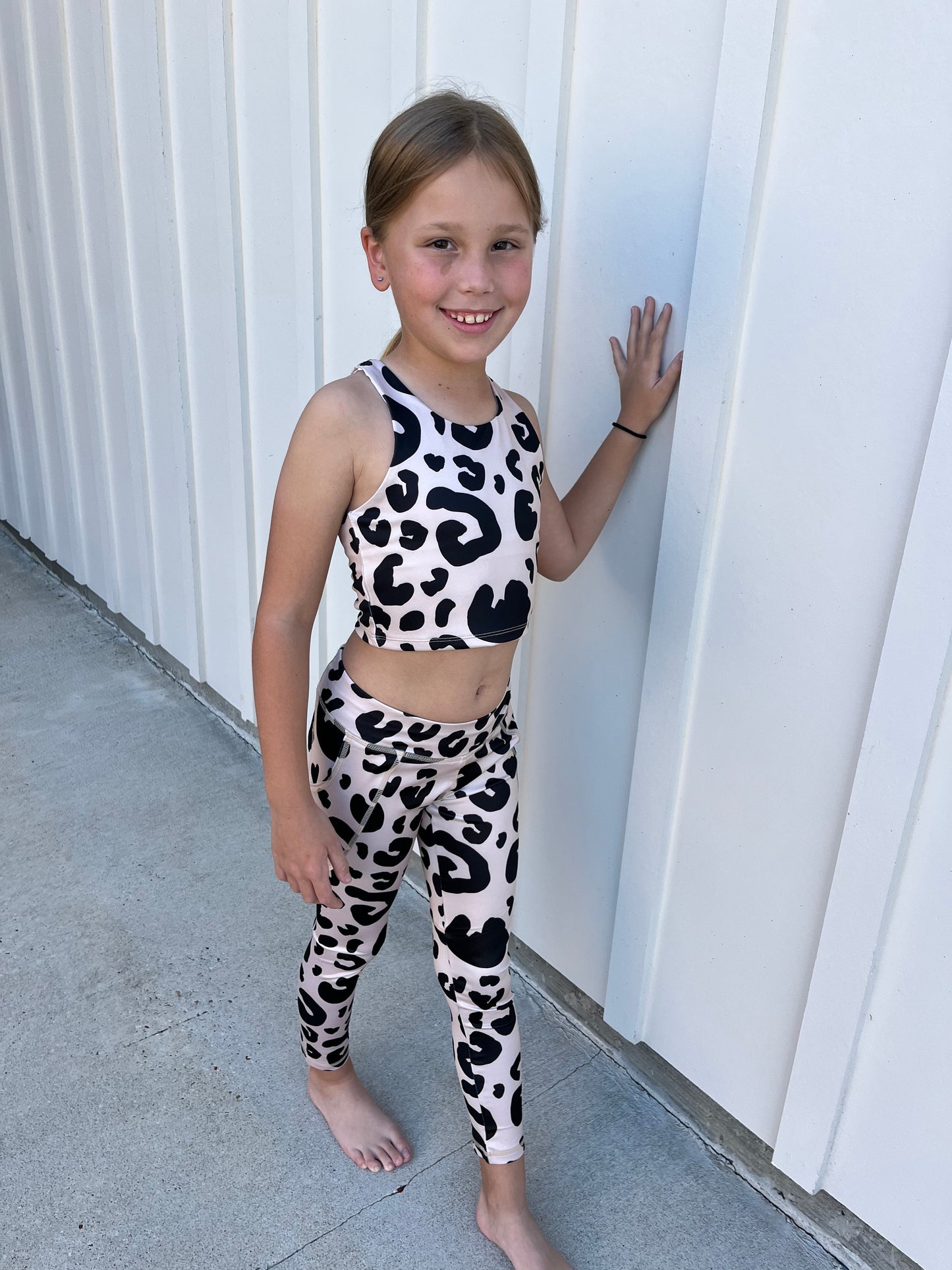 Girls Activewear Leopard Leggings