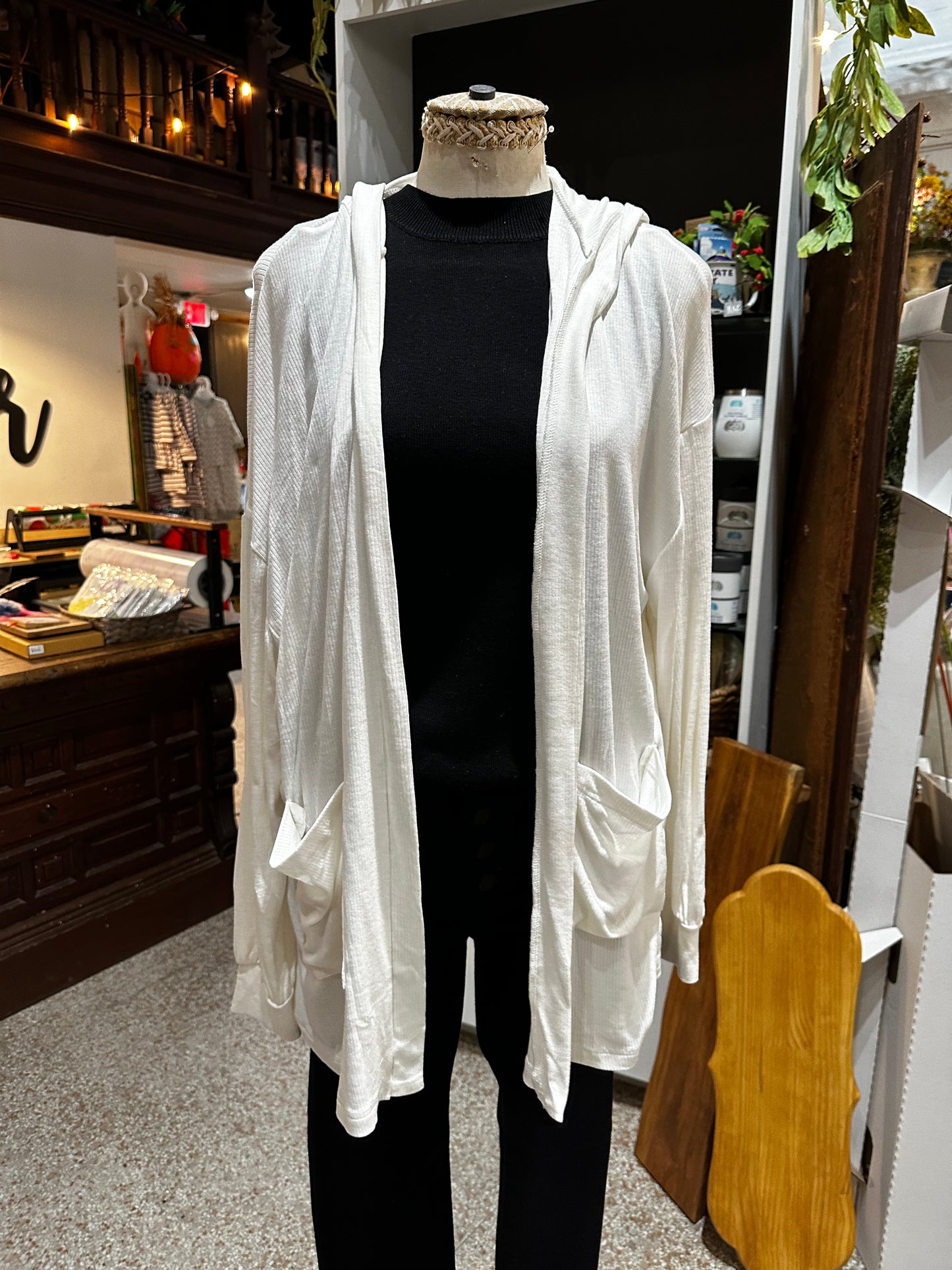 White Lightweight Cardigan