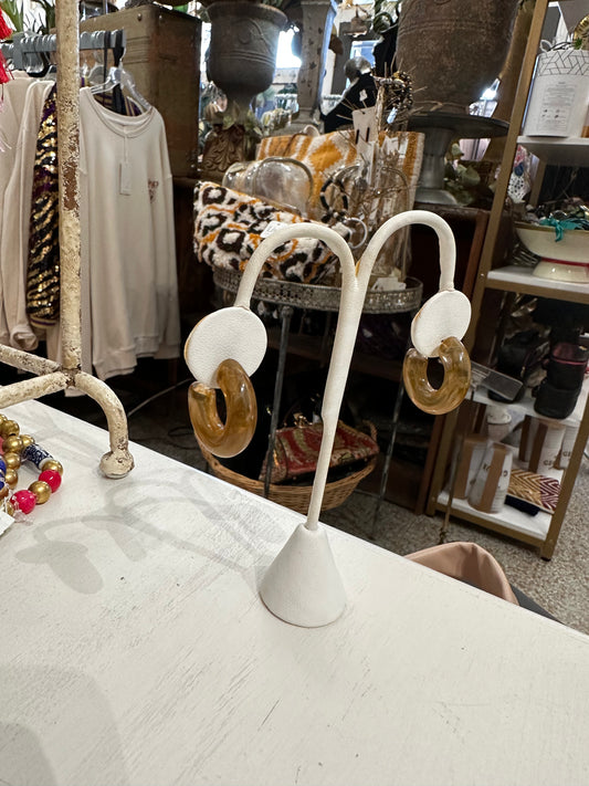 Light Brown Hoop Earrings
