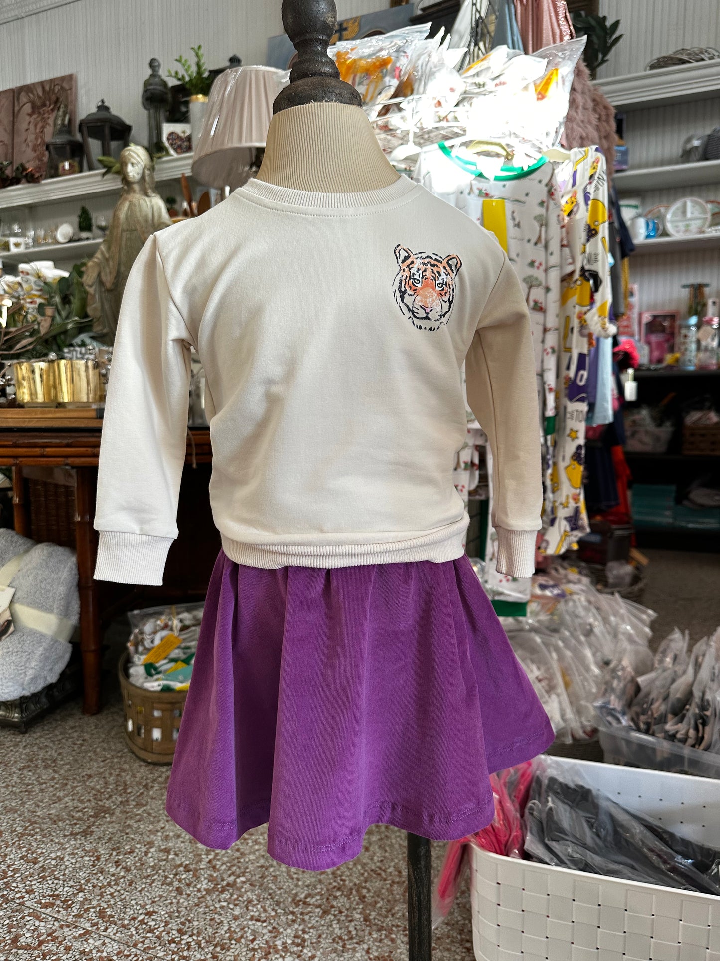 Velvet Fawn Purple Mini Cord (Camilla Skirt)