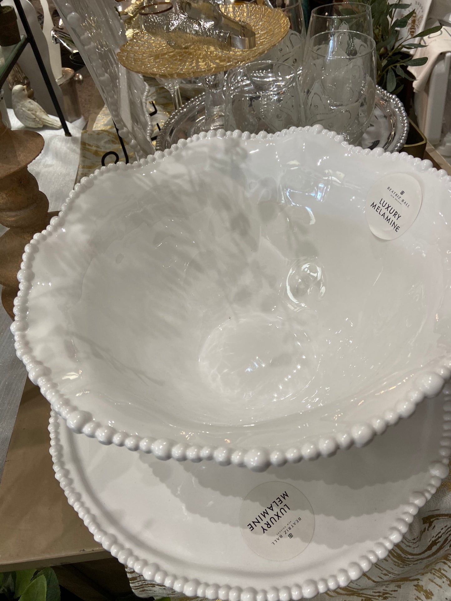 Beatriz Ball Pearl White Melamine Bowl