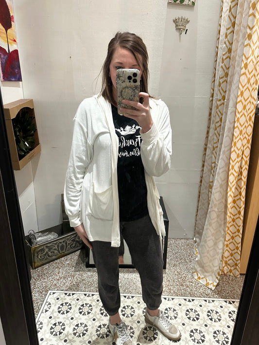 White Lightweight Cardigan