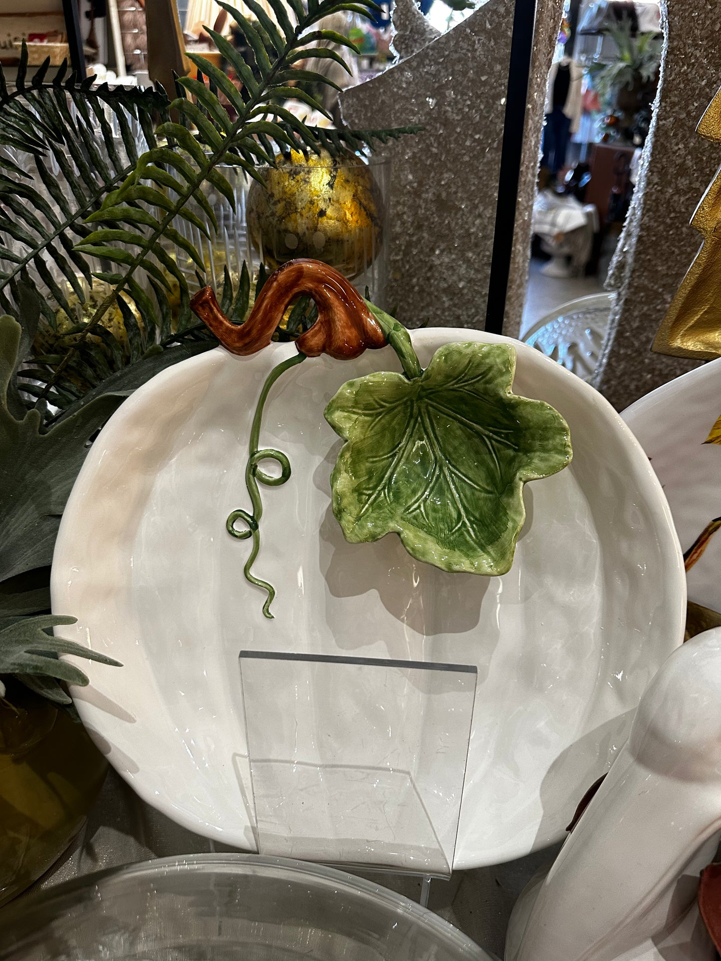 White Pumpkin Serving Dish