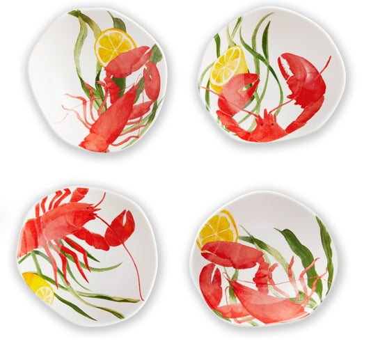 Seafood Collection- Crawfish Dipping Bowls (Set of 4)